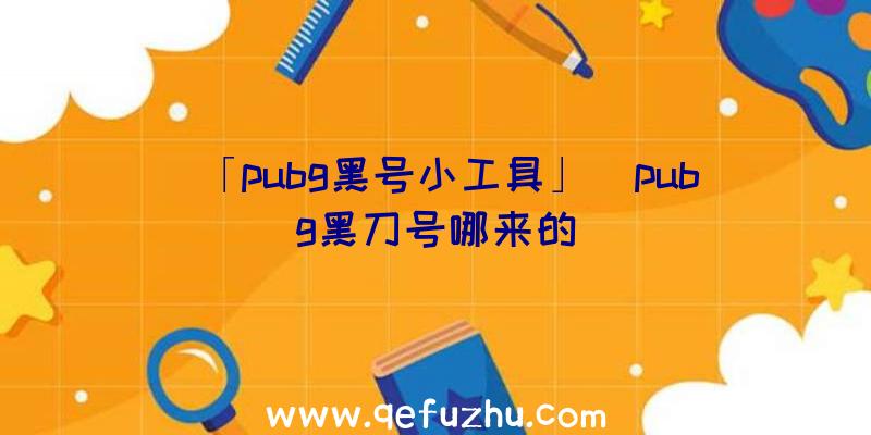 「pubg黑号小工具」|pubg黑刀号哪来的